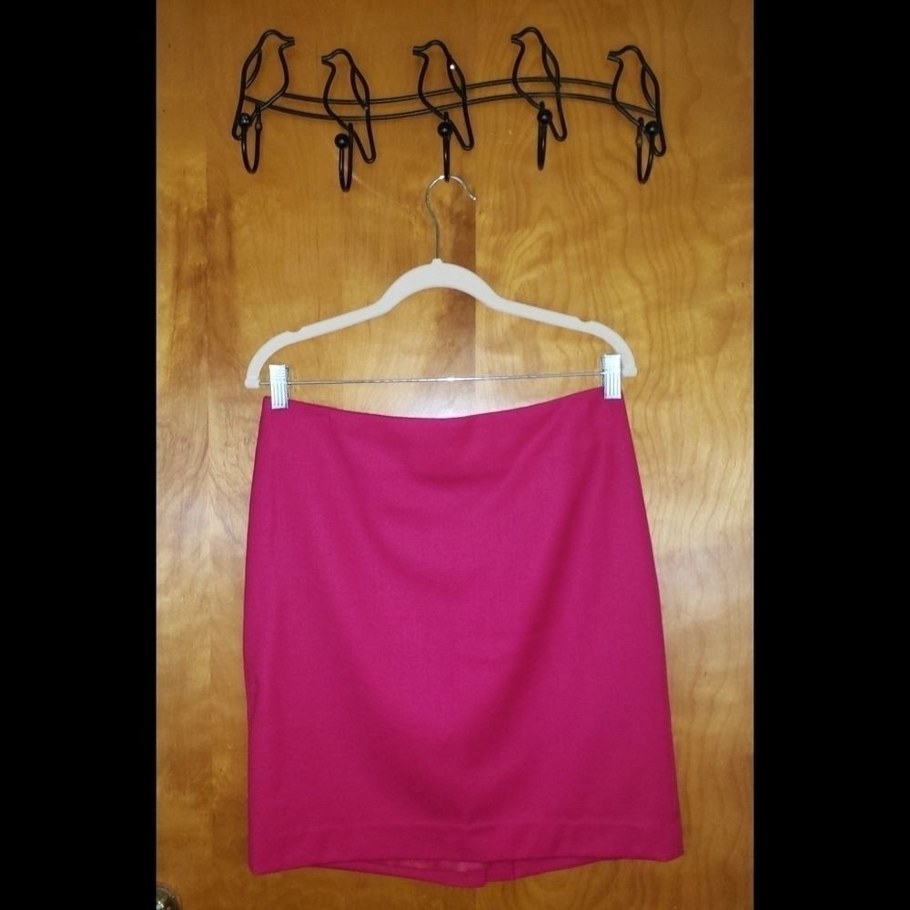 Talbots Fuschia Wool Pencil Skirt